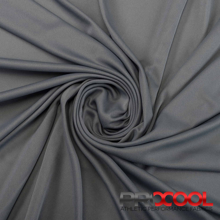 Stay dry and confident in our ProCool® Performance Interlock Silver CoolMax Fabric (W-435-Rolls) with Breathable in Stone Grey