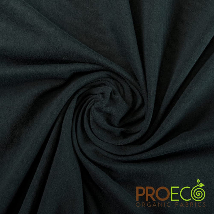 ProECO® Stretch-FIT Heavy Organic Cotton Jersey Silver Fabric Forest Night Used for Burp cloths