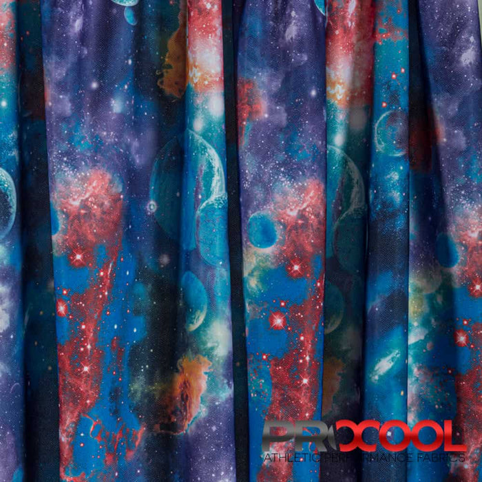 Craft exquisite pieces with ProCool® Dri-QWick™ Sports Pique Mesh Print CoolMax Fabric  (W-620) in Blue Galaxy. Specially designed for Short Liners. 