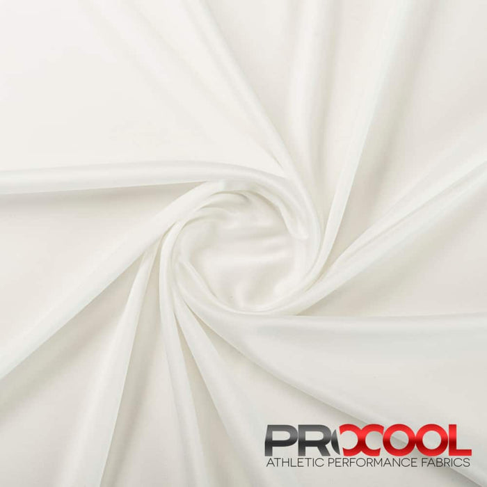 Stay dry and confident in our ProCool® Performance Interlock Silver CoolMax Fabric (W-435-Yards) with Vegan in Natural White