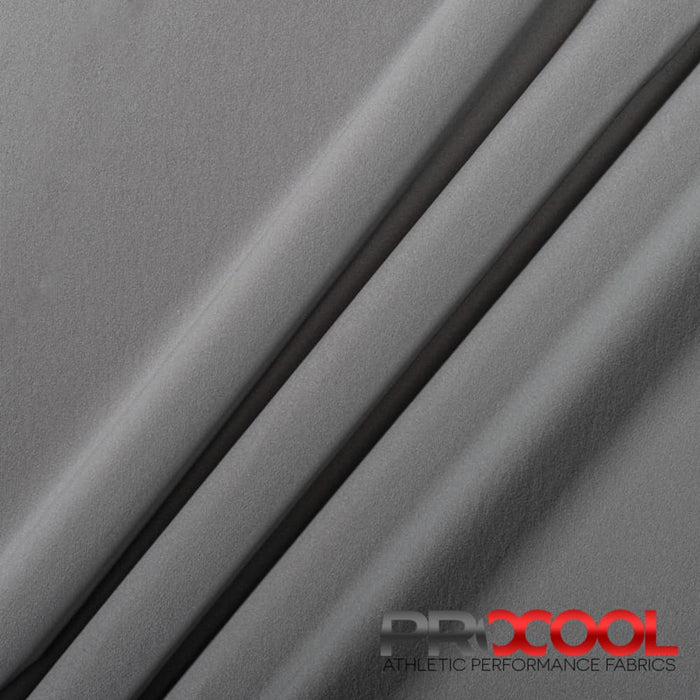ProCool® Performance Interlock CoolMax Fabric (W-440-Rolls) in Glacier Grey with Vegan. Perfect for high-performance applications. 