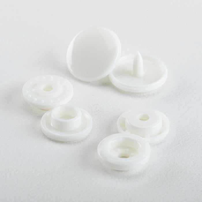 KAM Plastic Snap Fasteners Size 16 Professional Grade B3 White