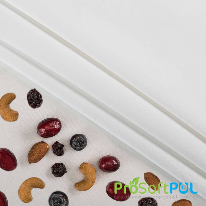 ProSoft FoodSAFE® Organic Cotton Interlock Waterproof PUL Fabric White Used for Hockey Jerseys