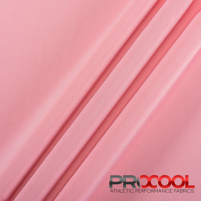 Introducing ProCool® Dri-QWick™ Sports Pique Mesh CoolMax Fabric (W-514) with HypoAllergenic in Baby Pink for exceptional benefits.