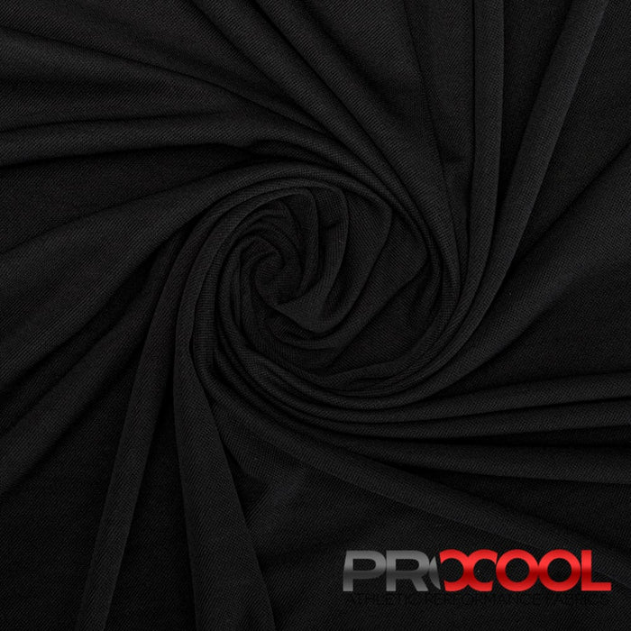 Introducing ProCool FoodSAFE® Medium Weight Xtra Stretch Jersey Fabric (W-346) with HypoAllergenic in Black/White for exceptional benefits.