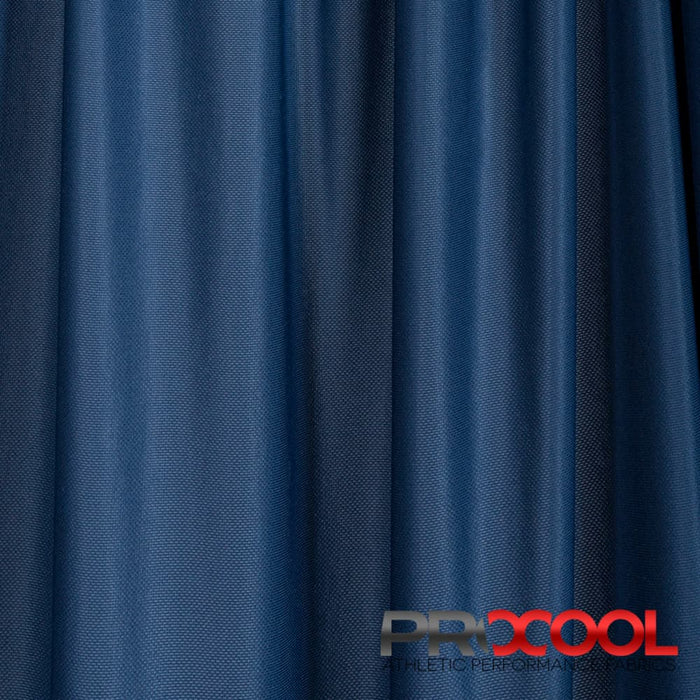 Choose sustainability with our ProCool® Dri-QWick™ Sports Pique Mesh LITE CoolMax Fabric (W-289), in Steel Blue is designed for Vegan