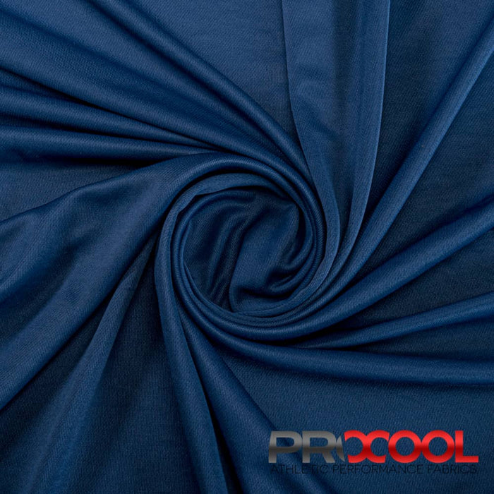 Stay dry and confident in our ProCool® Dri-QWick™ Sports Pique Mesh LITE CoolMax Fabric (W-289) with Medium Weight in Steel Blue