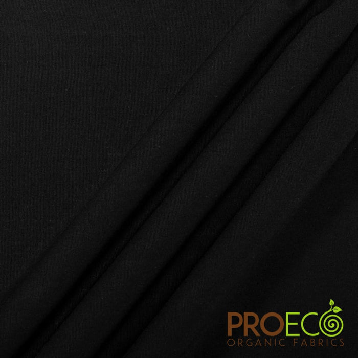 Experience the Vegan with ProECO FoodSAFE® Bamboo Jersey Fabric (W-324) in Black. Performance-oriented.