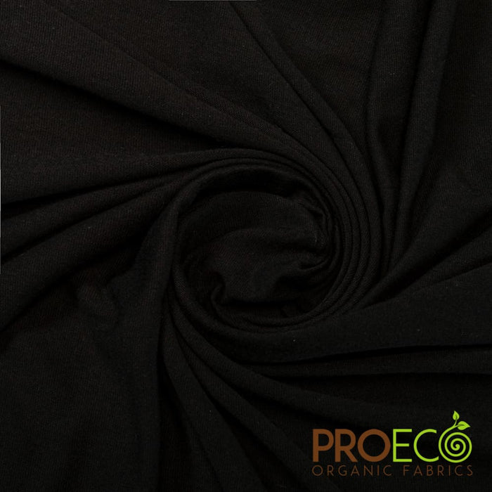 ProECO FoodSAFE® Bamboo Jersey Fabric (W-324) with BPA Free in Black. Durability meets design.