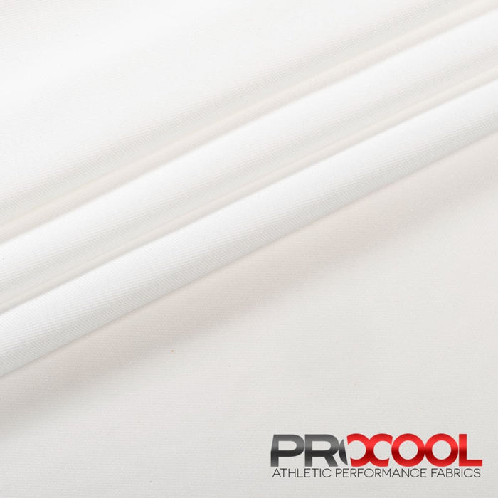 Stay dry and confident in our ProCool FoodSAFE® Medium Weight Pique Mesh CoolMax Fabric (W-336) with BPA Free in White