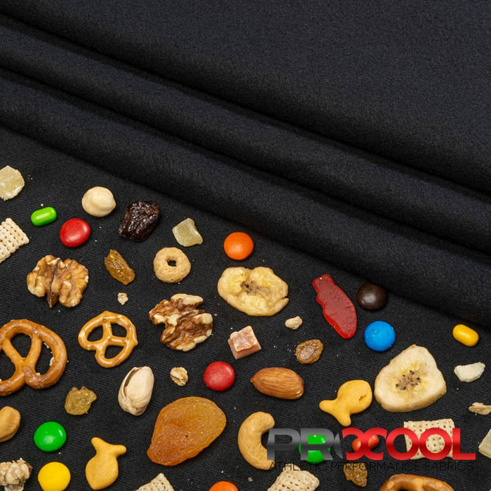 ProCool FoodSAFE® Medium Weight Soft Fleece Fabric (W-344) in Black is designed for Vegan. Advanced fabric for superior results.