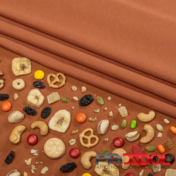 ProCool FoodSAFE® Light-Medium Weight Supima Cotton Fabric (W-345) in Gingerbread with Stay Dry. Perfect for high-performance applications. 