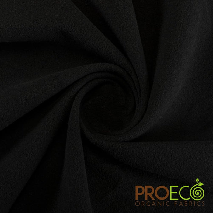ProECO® Stretch-FIT Organic Cotton Fleece Silver Fabric Black Used for Bowl Covers
