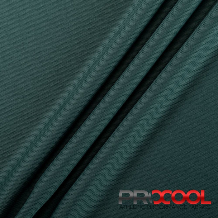 Discover the functionality of the ProCool® Dri-QWick™ Jersey Mesh CoolMax Fabric (W-434) in Deep Green. Perfect for Light-Medium Weight, this product seamlessly combines beauty and utility