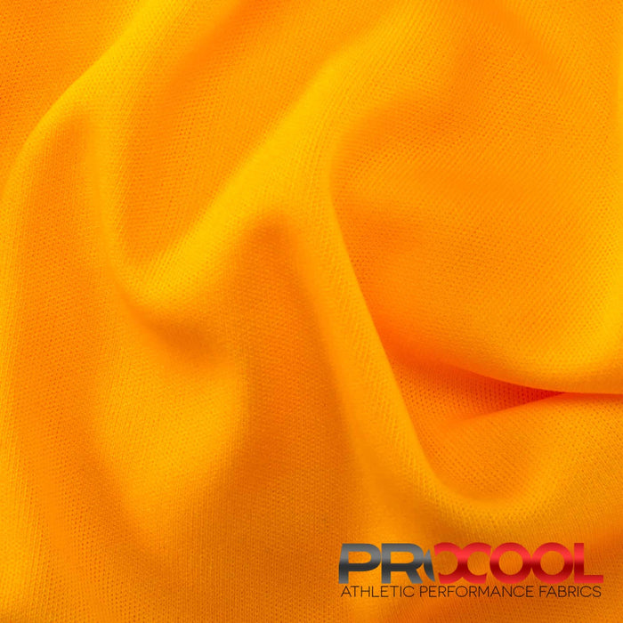ProCool® Performance Interlock Silver CoolMax Fabric (W-435-Rolls) in Sun Gold, ideal for Cloth Diapers. Durable and vibrant for crafting.