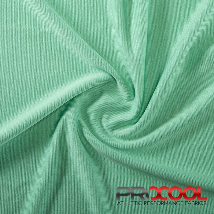 ProCool® Dri-QWick™ Sports Pique Mesh CoolMax Fabric (W-514) in Medical Green, ideal for Bicycling Jerseys. Durable and vibrant for crafting.