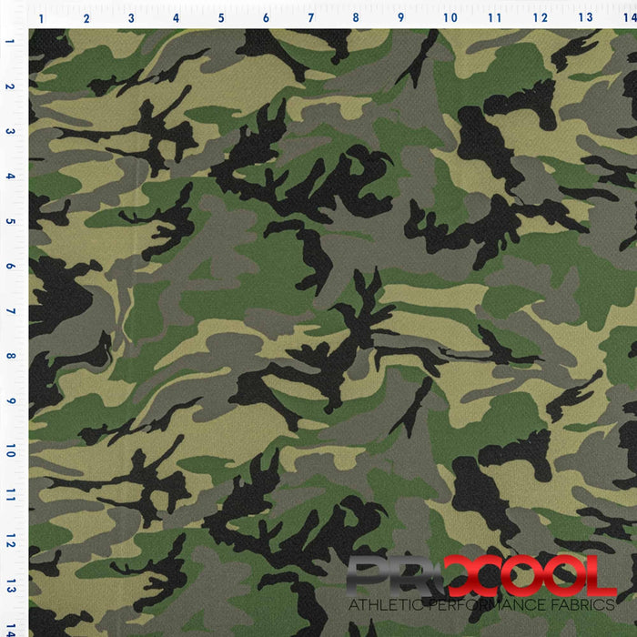 Versatile ProCool® Dri-QWick™ Jersey Mesh Silver Print CoolMax Fabric (W-623) in Hunter Camo for Cage Liners. Beauty meets function in design.