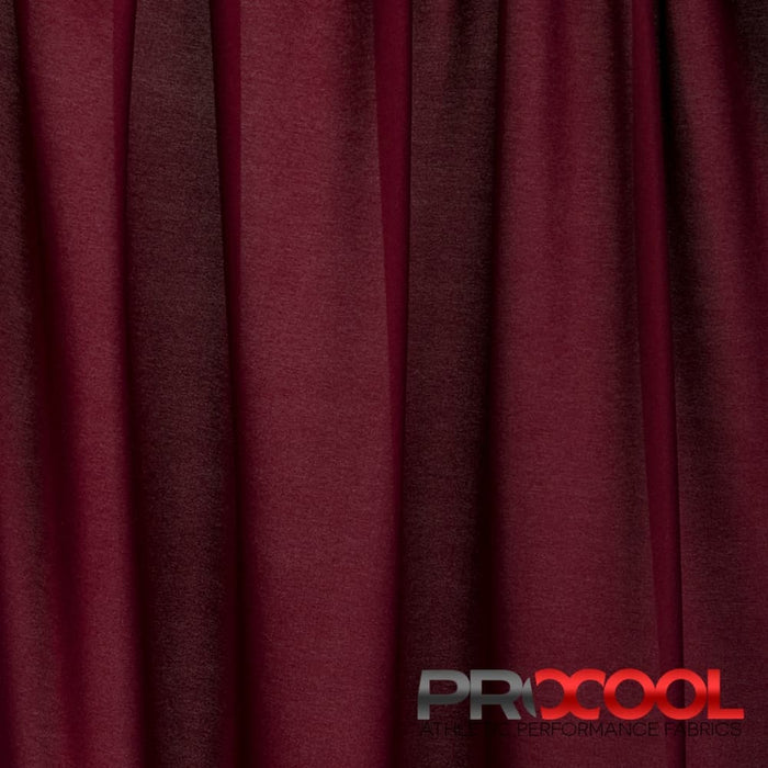 Introducing ProCool® Performance Interlock Silver CoolMax Fabric (W-435-Rolls) with Vegan in Burgundy for exceptional benefits.