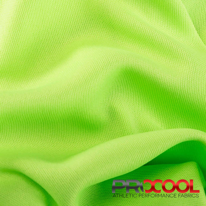 Craft exquisite pieces with ProCool® Performance Interlock Silver CoolMax Fabric (W-435-Rolls) in Neon Green. Specially designed for Headbands. 
