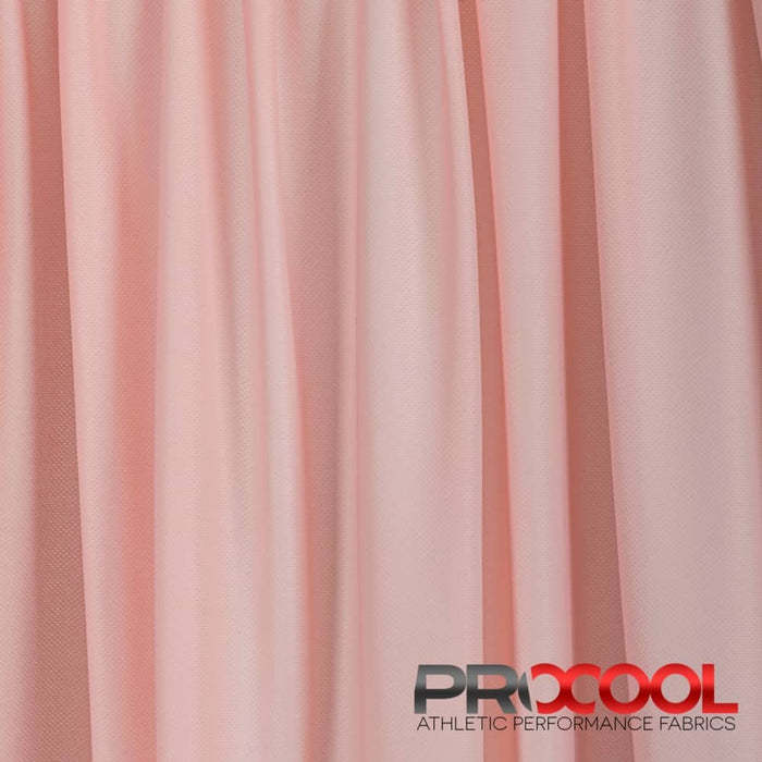 ProCool FoodSAFE® Light-Medium Weight Jersey Mesh Fabric (W-337) in Millennial Pink with Breathable. Perfect for high-performance applications. 