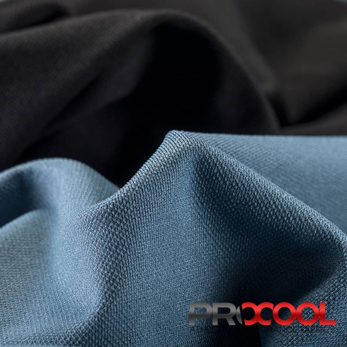 ProCool FoodSAFE® Medium Weight Xtra Stretch Jersey Fabric (W-346) in Denim Blue/Black is designed for HypoAllergenic. Advanced fabric for superior results.