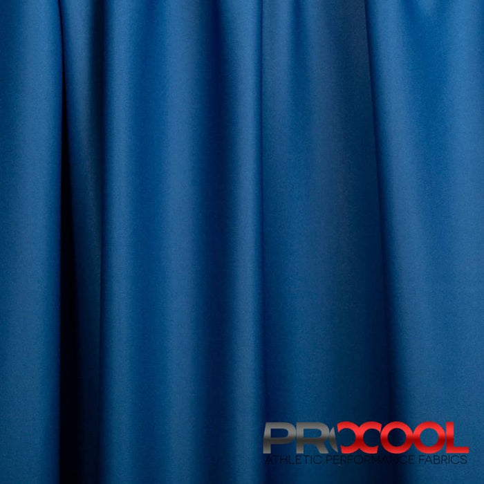 Experience the Nanoparticle Free with ProCool® Performance Interlock Silver CoolMax Fabric (W-435-Rolls) in Saturn Blue. Performance-oriented.