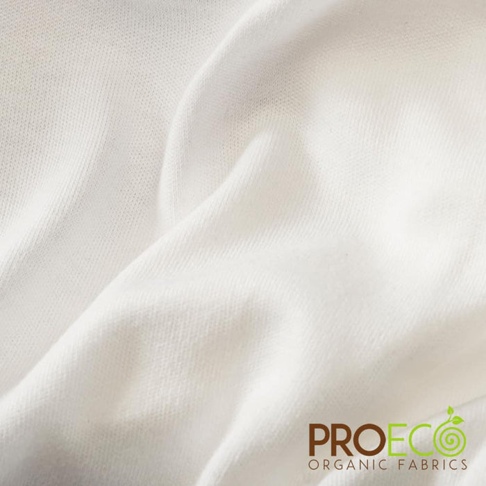 ProECO® Organic Cotton Interlock Fabric White Used for Zip Pouches