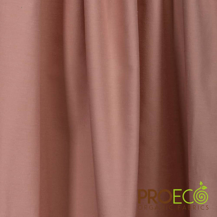 ProECO® Organic Cotton Twill Sateen Fabric Rosewood Used for Diaper Inserts
