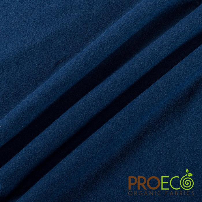 ProECO® Stretch-FIT Organic Cotton Jersey Silver Fabric Midnight Navy Used for Blankets