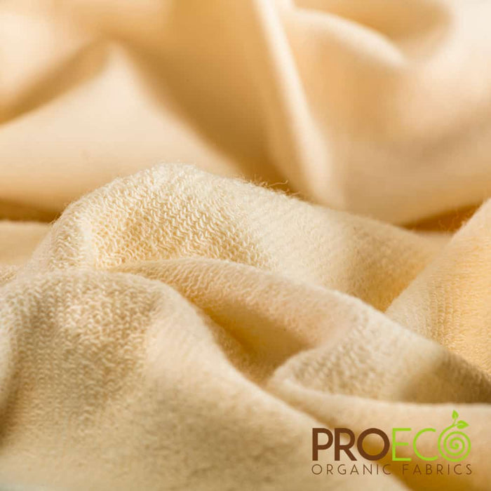 ProECO® Stretch-FIT Heavy Organic Cotton French Terry Fabric Natural Used for Sofa covers