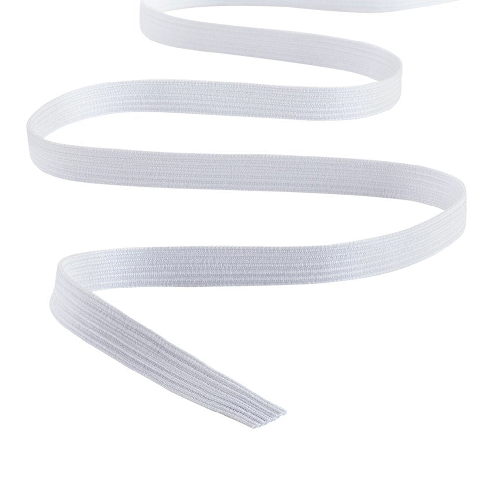 100 Yard Spool - White Braided Elastic - 1/4 Inch Wide - Perfect