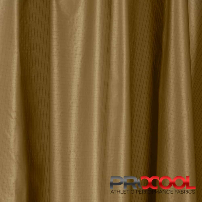 Nylon Ripstop Hydrophobic Fabric (W-325) in Tan with HypoAllergenic. Perfect for high-performance applications. 