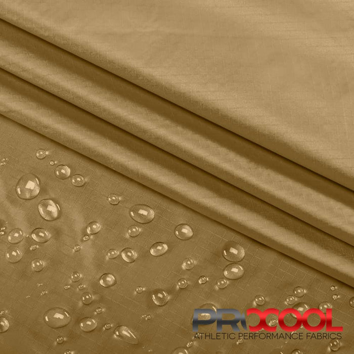 Nylon Ripstop Hydrophobic Fabric (W-325) with No Stretch in Tan. Durability meets design.