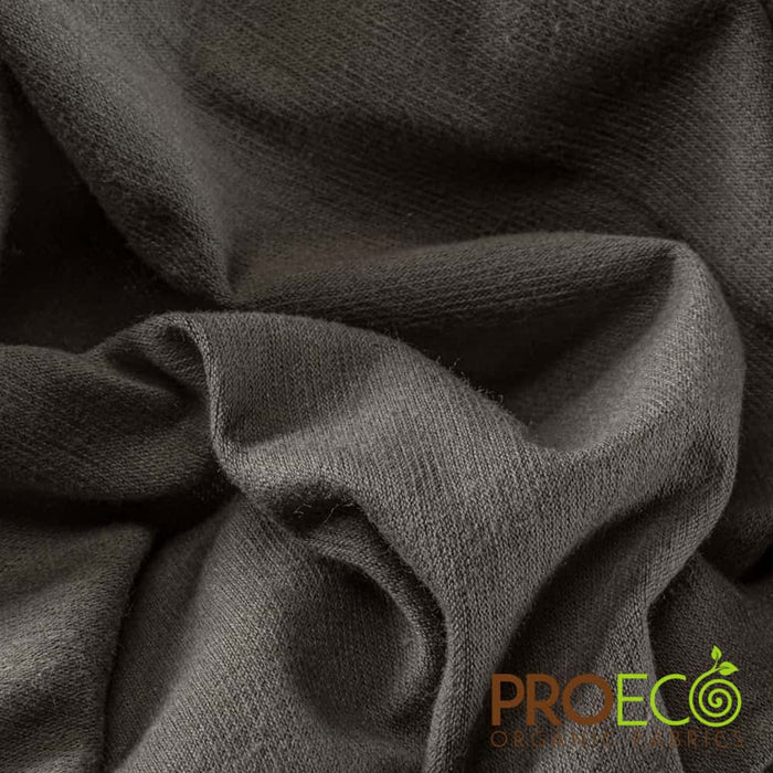 ProECO® Stretch-FIT Organic Cotton SHEER Jersey LITE Fabric Charcoal Used for Pet beds
