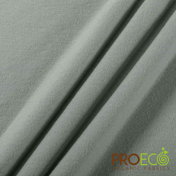 ProECO® Stretch-FIT Organic Cotton SHEER Jersey LITE Silver Fabric Crisp Sage Used for Scuba Suits