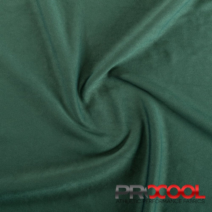 ProCool FoodSAFE® Medium Weight Pique Mesh CoolMax Fabric (W-336) with Latex Free in Deep Green. Durability meets design.