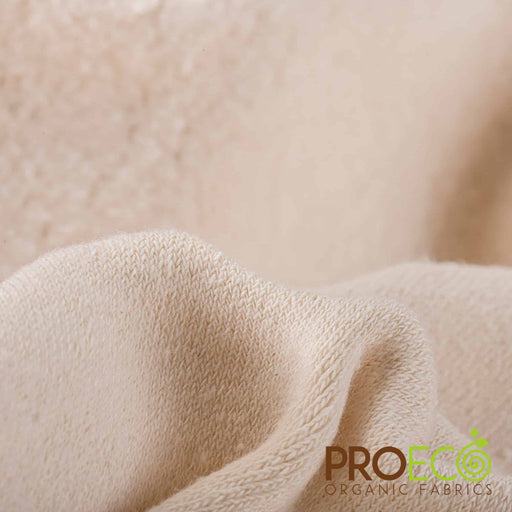 ProECO® Organic Cotton Sherpa Fabric Natural Used for Beanies