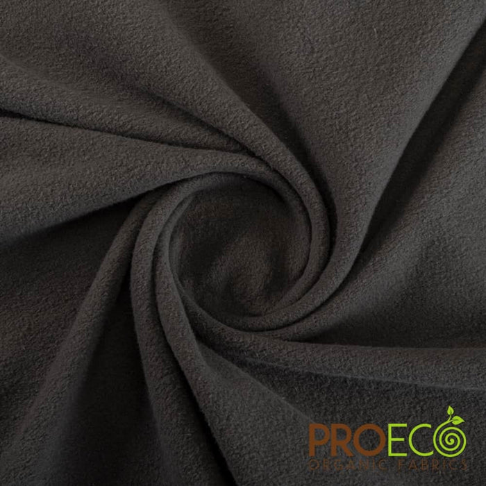 ProECO® Stretch-FIT Organic Cotton Fleece Fabric Charcoal Used for Cotton Rounds
