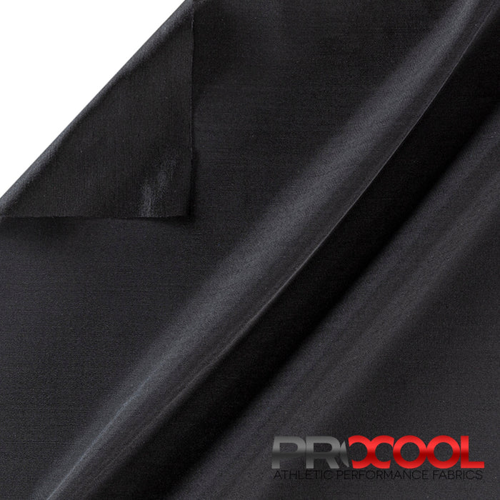 ProCool® Compression-FIT Performance Nylon Spandex Fabric (W-607) with Child Safe in Black. Durability meets design.