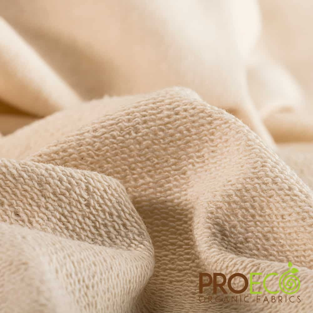 Wholesale Hemp Fabric Creme Terry Cloth Fabric by The Yard 500GSM