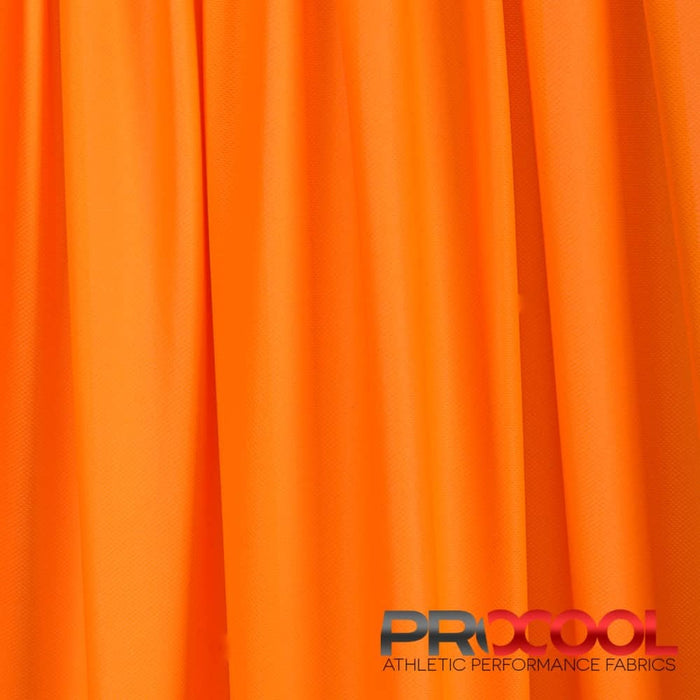ProCool FoodSAFE® Light-Medium Weight Jersey Mesh Fabric (W-337) in Neon Orange is designed for Child Safe. Advanced fabric for superior results.