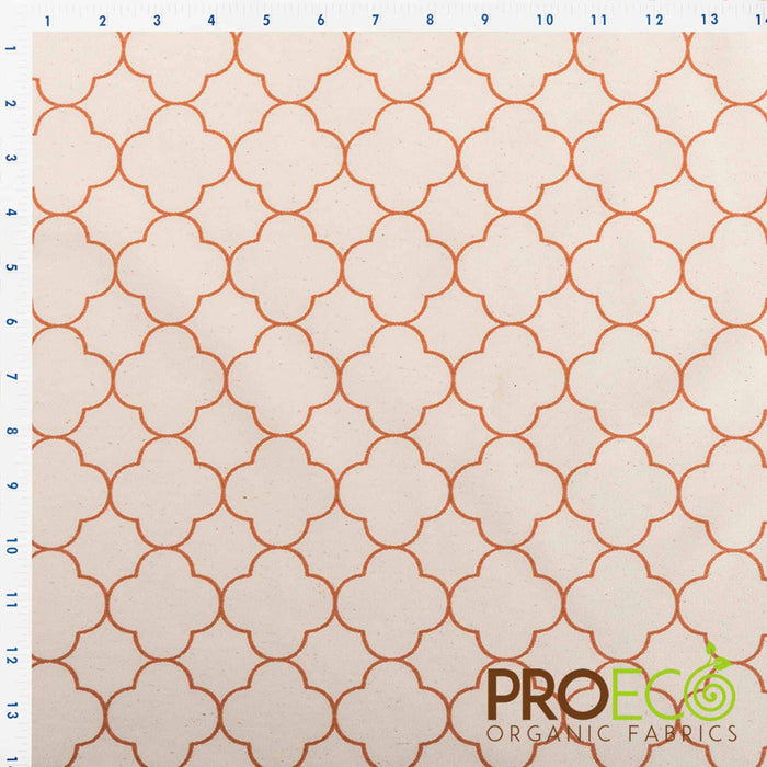 ProECO® Organic Cotton Twill Print Fabric Quatrefoil Used for Pajamas