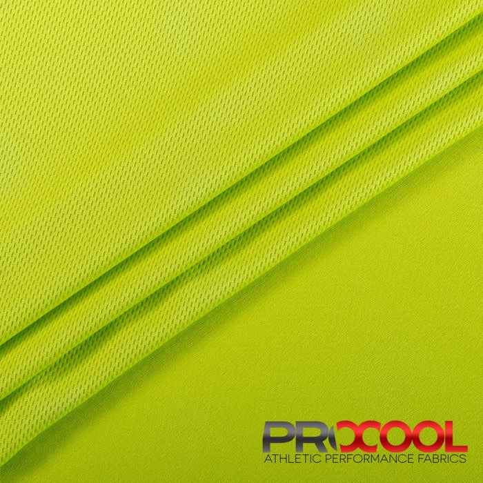 ProCool FoodSAFE® Light-Medium Weight Jersey Mesh Fabric (W-337) with Latex Free in Green Apple. Durability meets design.