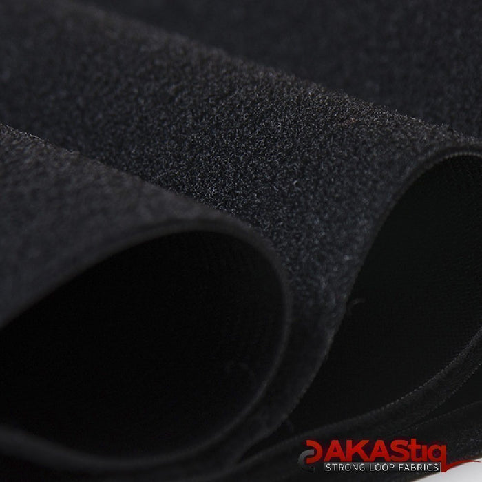Luxurious AKAStiq® Wide Loop Fabric (W-465) in Black, designed for Backpacks. Elevate your craft.