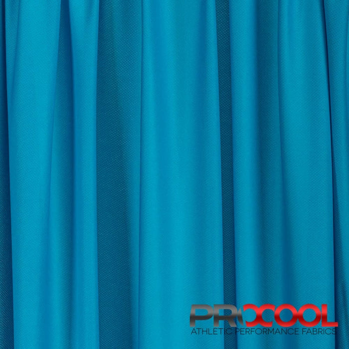 Experience the HypoAllergenic with ProCool® Dri-QWick™ Jersey Mesh CoolMax Fabric (W-434) in Aqua. Performance-oriented.