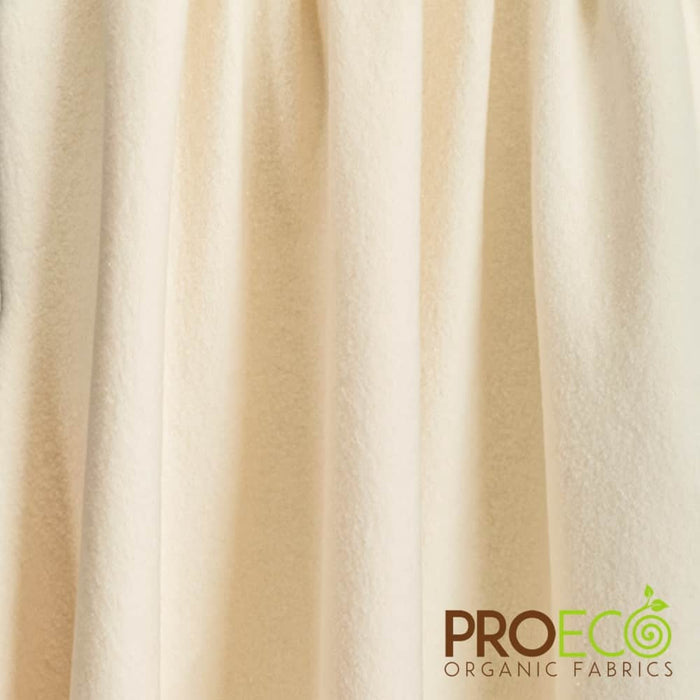 ProECO® Stretch-FIT Organic Cotton Fleece Fabric Winter White Used for Nursing pads