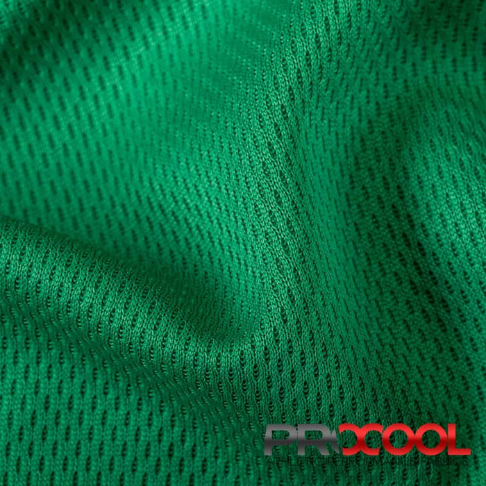 Experience the Vegan with ProCool FoodSAFE® Light-Medium Weight Jersey Mesh Fabric (W-337) in Jelly Bean. Performance-oriented.