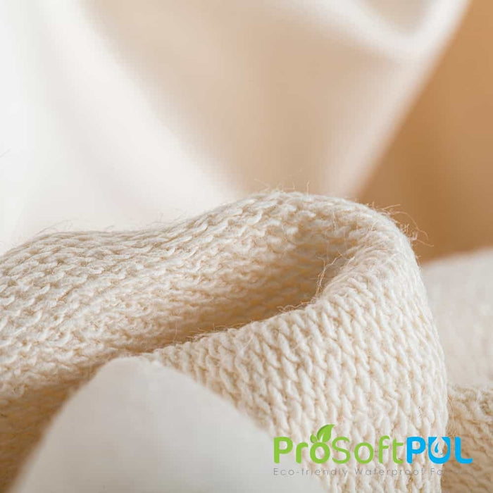 ProSoft® Organic Cotton French Terry Waterproof Eco-PUL™ Silver Natural Used for Cloth Diapers