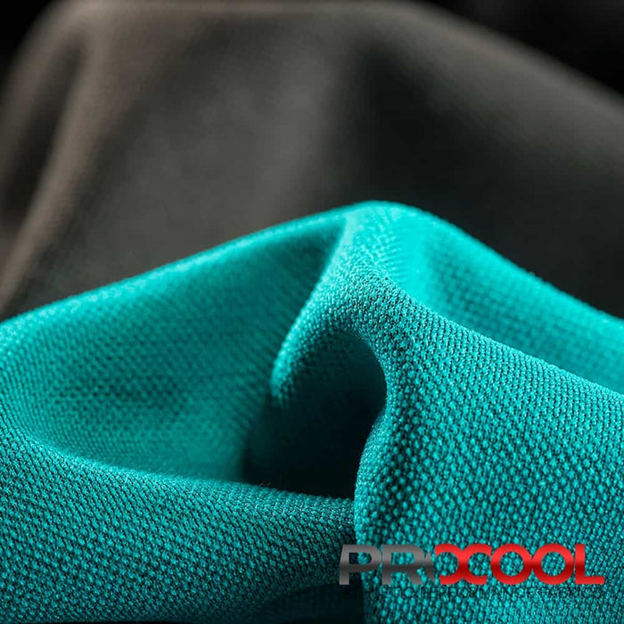 Stay dry and confident in our ProCool FoodSAFE® Medium Weight Xtra Stretch Jersey Fabric (W-346) with Stretch-Fit in Deep Teal/Black
