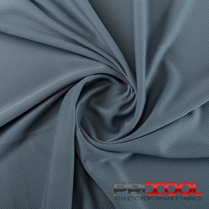 Choose sustainability with our ProCool® Dri-QWick™ Jersey Mesh Silver CoolMax Fabric (W-433), in Stone Grey is designed for Latex Free